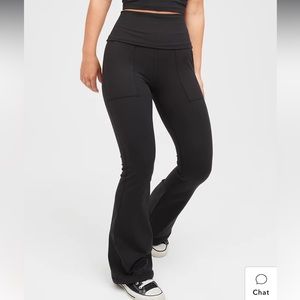 Aerie OFFLINE The Hugger High Waisted Foldover Flare Legging